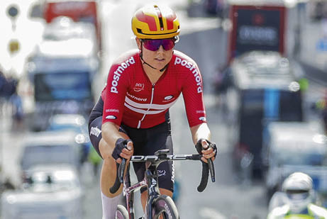 Picture by Alex Whitehead/SWpix.com - 13/08/2023 - Road Cycling - 2023 UCI Cycling World Championships - Loch Lomond to Glasgow, Scotland - Women’s Elite Road Race - Amalie Dideriksen of Denmark