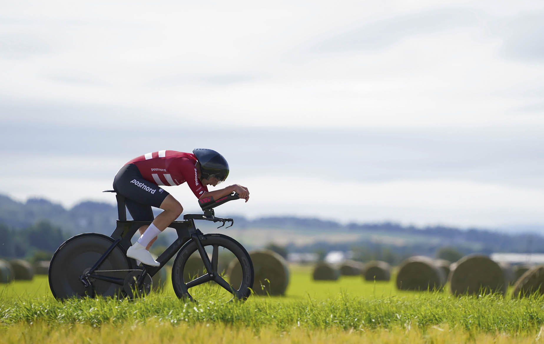 Picture by Zac Williams/SWpix.com - 09/08/2023 - 2023 UCI Cycling World Championships, Men's U23 Individual Time Trial, Stirling, Scotland - Denmark's Gustav Wang.